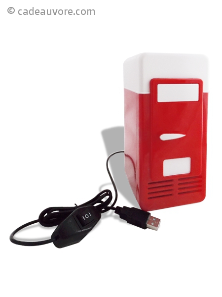 Mini Frigo USB Réfrigérateur de Canette à Boissons Portable Cave à